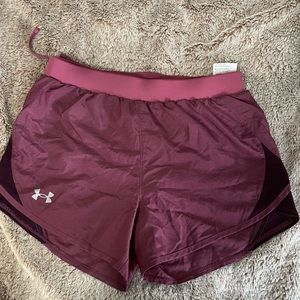 Maroon Under Armour Running Shorts